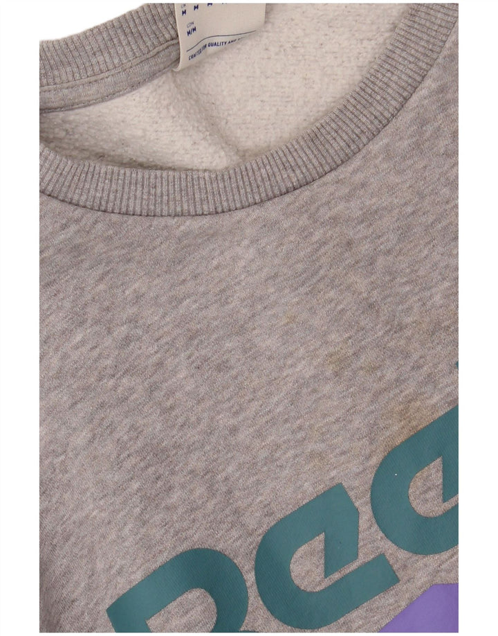 Reebok Herre grafisk sweatshirt Jumper Medium Grå Bomuld