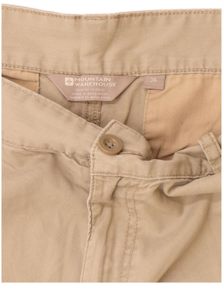 Mountain Warehouse Mens Cargo Shorts W36 Large Beige Cotton