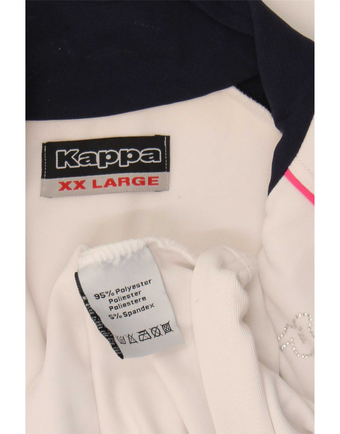 Kappa - Chaqueta de chándal para mujer, talla 48, 2XL, color blanco, poliéster