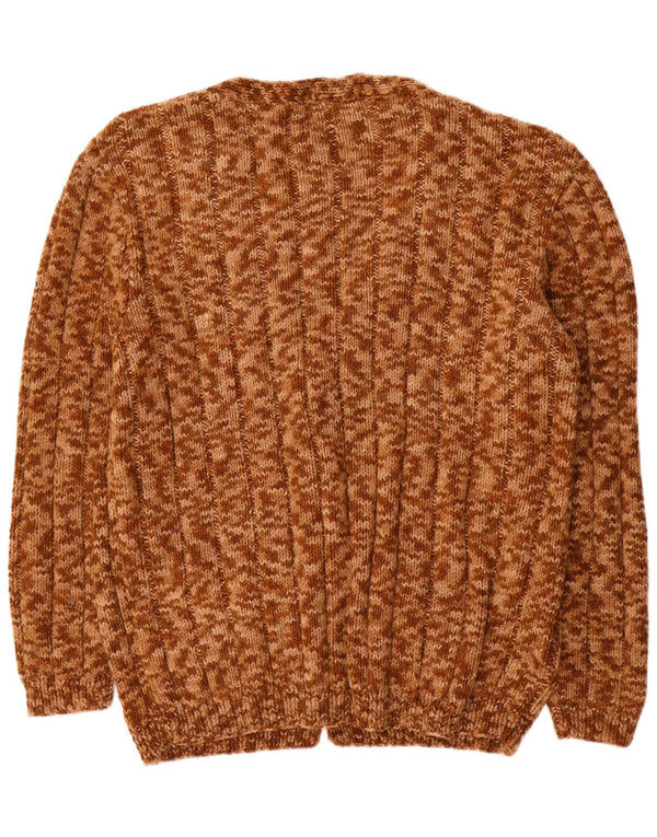 Vintage cardigan sweater til mænd XL Brun Flecked