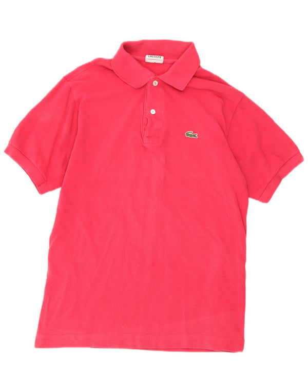 Camisa polo masculina Lacoste tamanho 3 pequeno algodão rosa