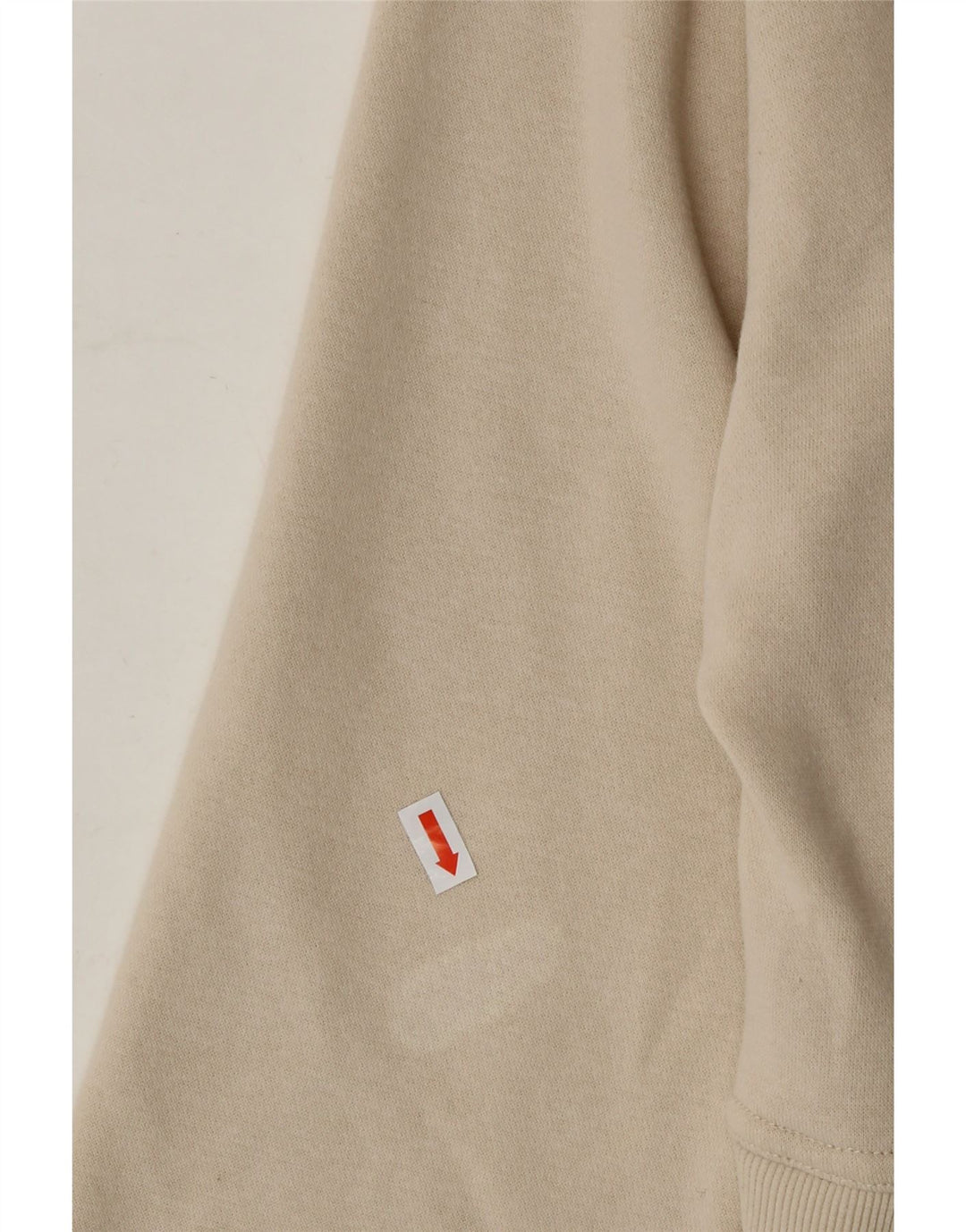 ZARA Womens Crop Hoodie Jumper UK 14 Medium Beige Vintage Zara and Second-Hand Zara from Messina Hembry 
