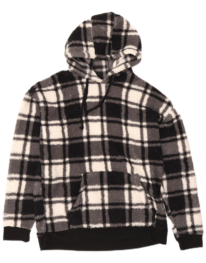 Penguin Ανδρική κουκούλα Fleece Jumper Medium Black Check Polyester
