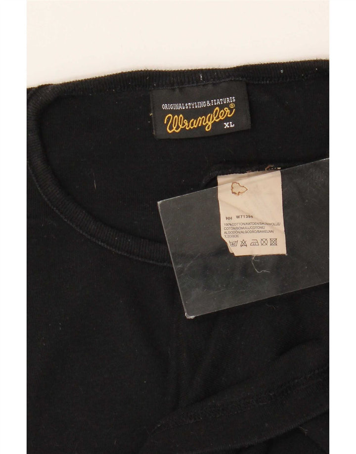 Wrangler T-Shirt Homme Top XL Noir Coton