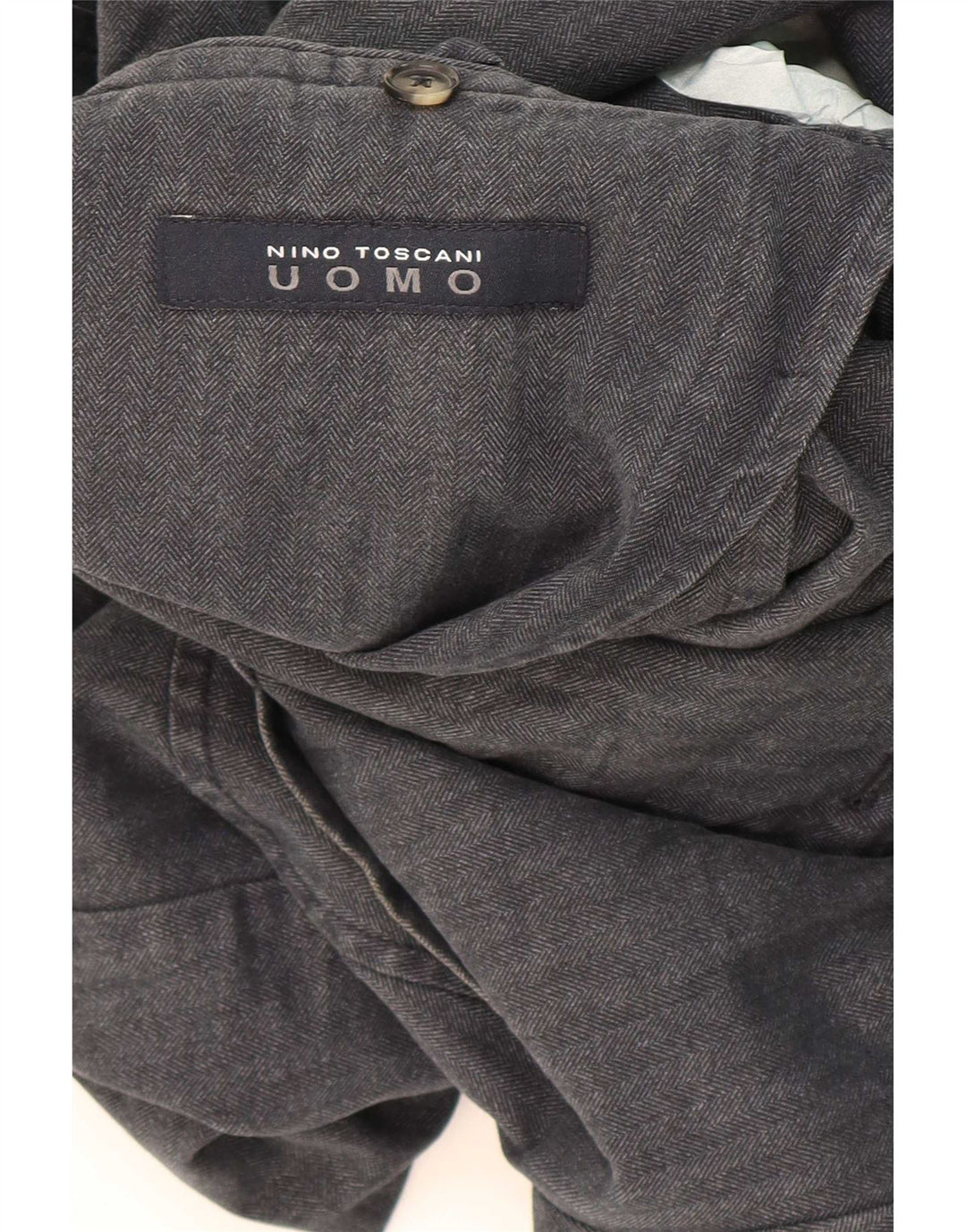 Jachetă vintage pentru bărbați cu 3 nasturi IT 52 XL bumbac cu dungi gri