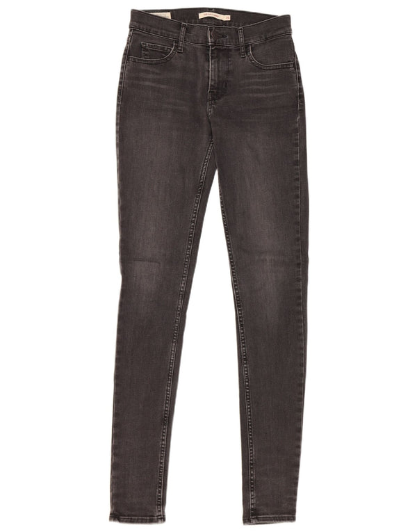 Levi's Womens 710 Super Skinny Jeans W26 L32 Grey Cotton