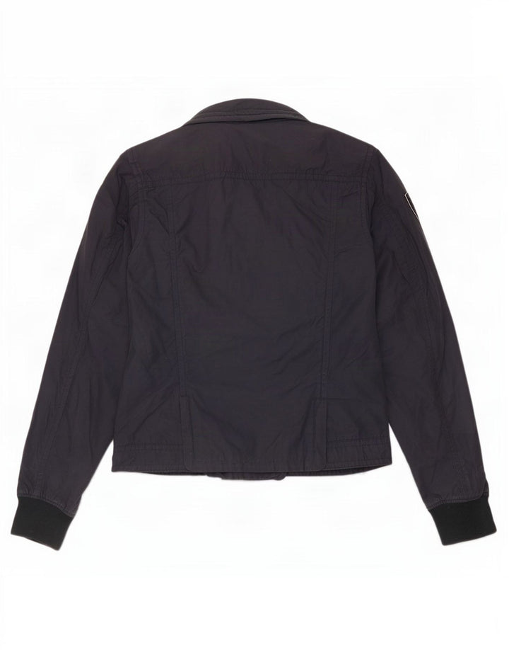 Playlife Damen Bomberjacke UK 16 Large Marineblaue Baumwolle