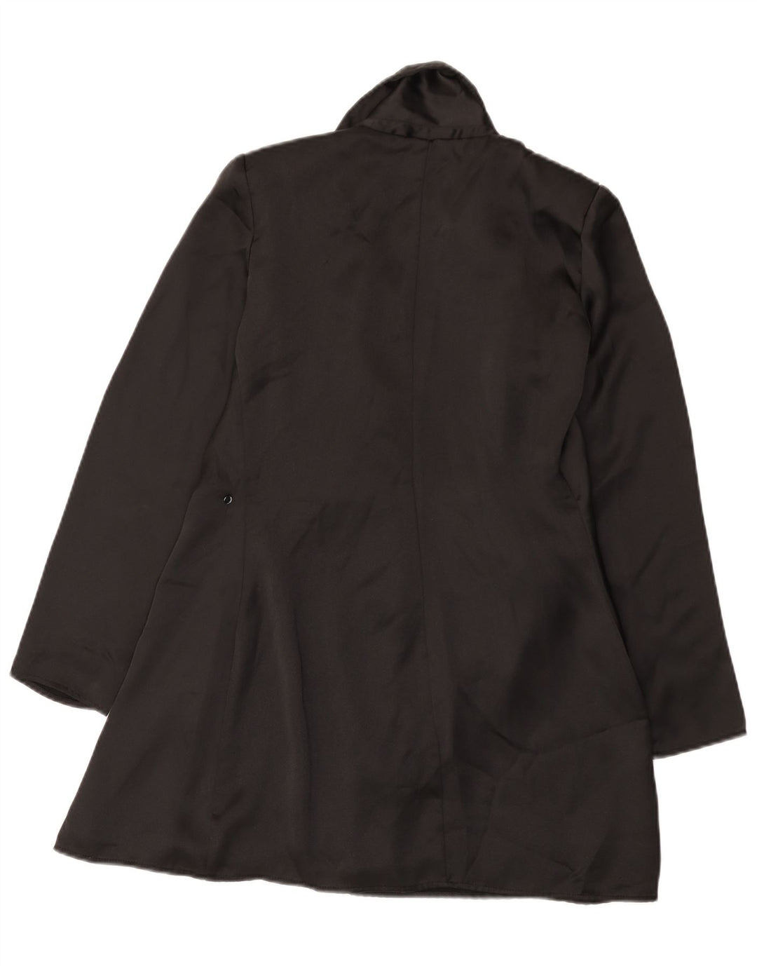Zara Womens Open Overcoat UK 6 XS Black Polyester
