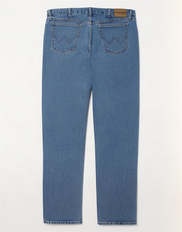 Wrangler Męskie proste dżinsy W36 L36 Niebieskie bawełniane