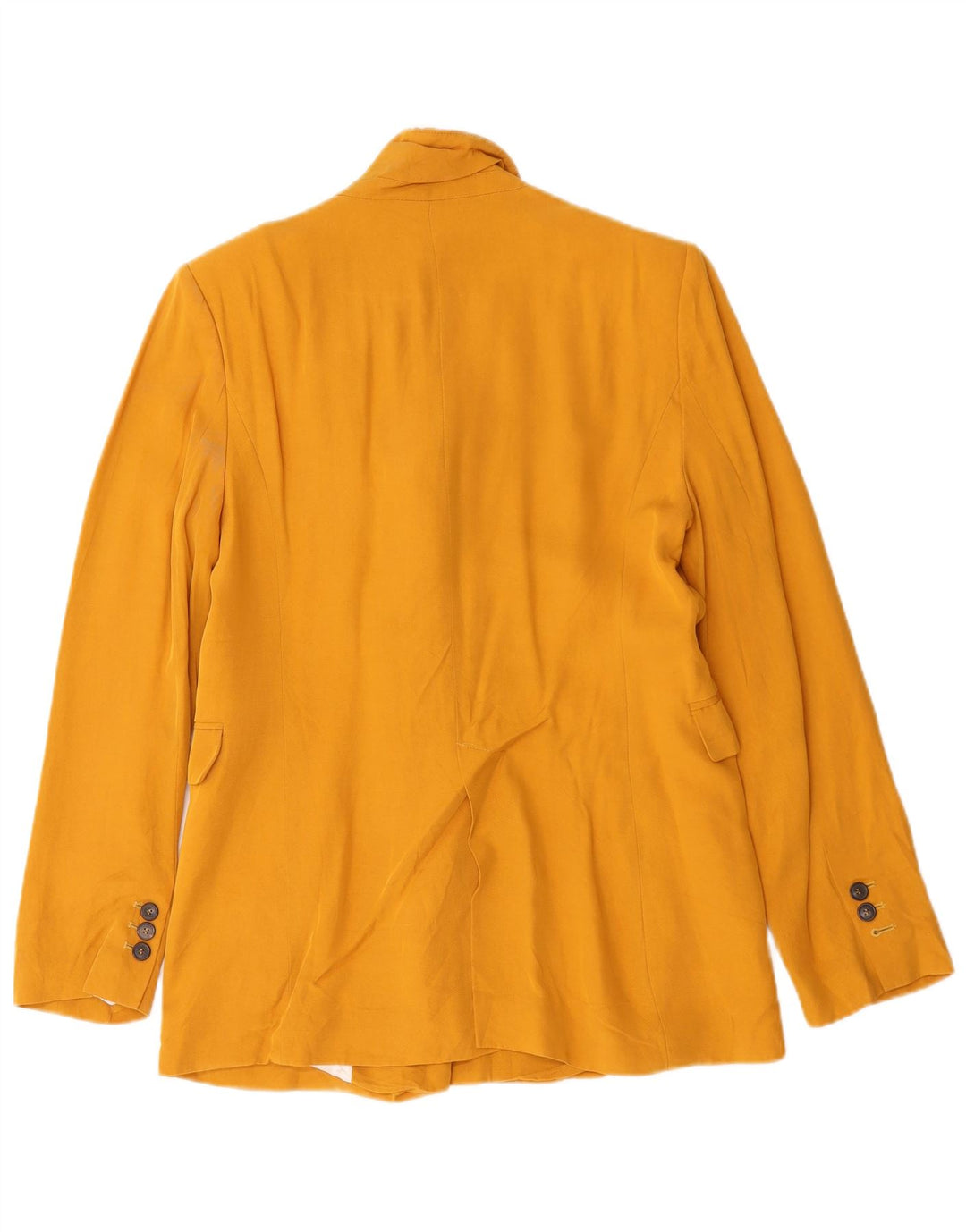 Zweireihiger Blazer für Damen von Zara, UK 14, mittelgelbe Viskose