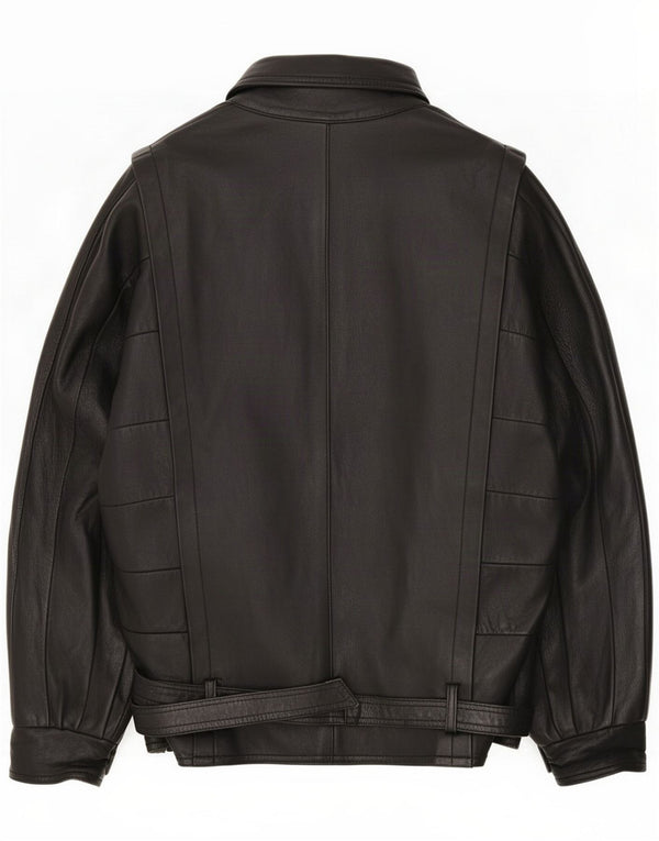 Vintage Veste en cuir pour homme UK 40 Large Noir