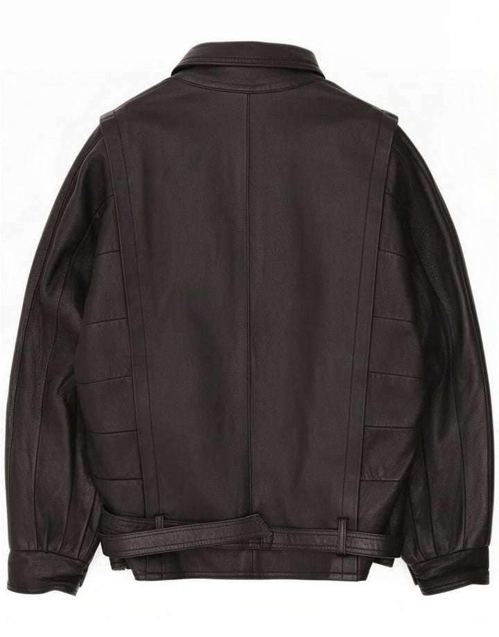 Vintage Veste en cuir pour homme UK 40 Large Noir