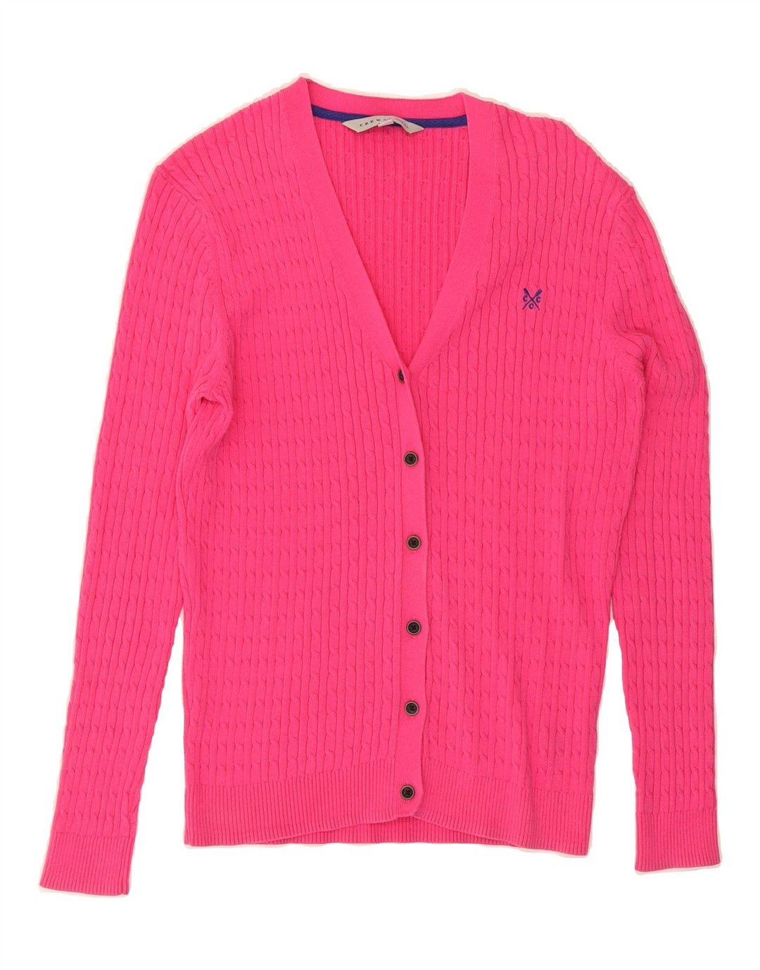 J. CREW Womens Cardigan Sweater UK 12 Medium Pink Cotton Vintage J. Crew and Second-Hand J. Crew from Messina Hembry 