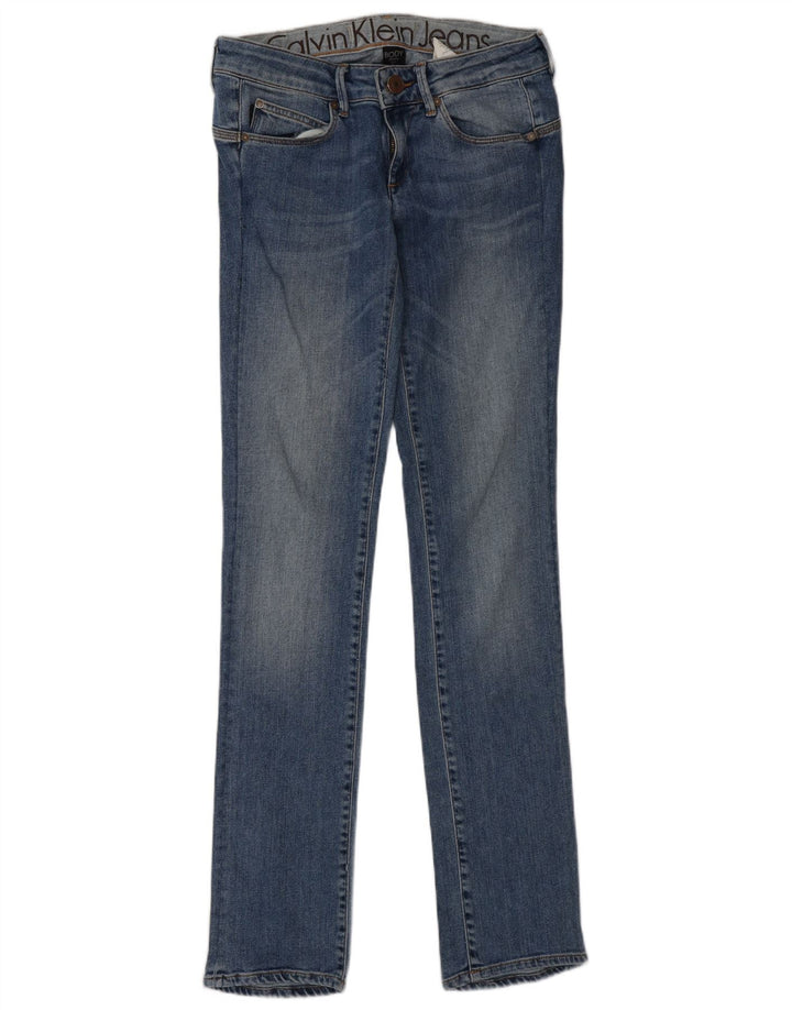 CALVIN KLEIN Womens Slim Jeans W27 L33 Blue Cotton