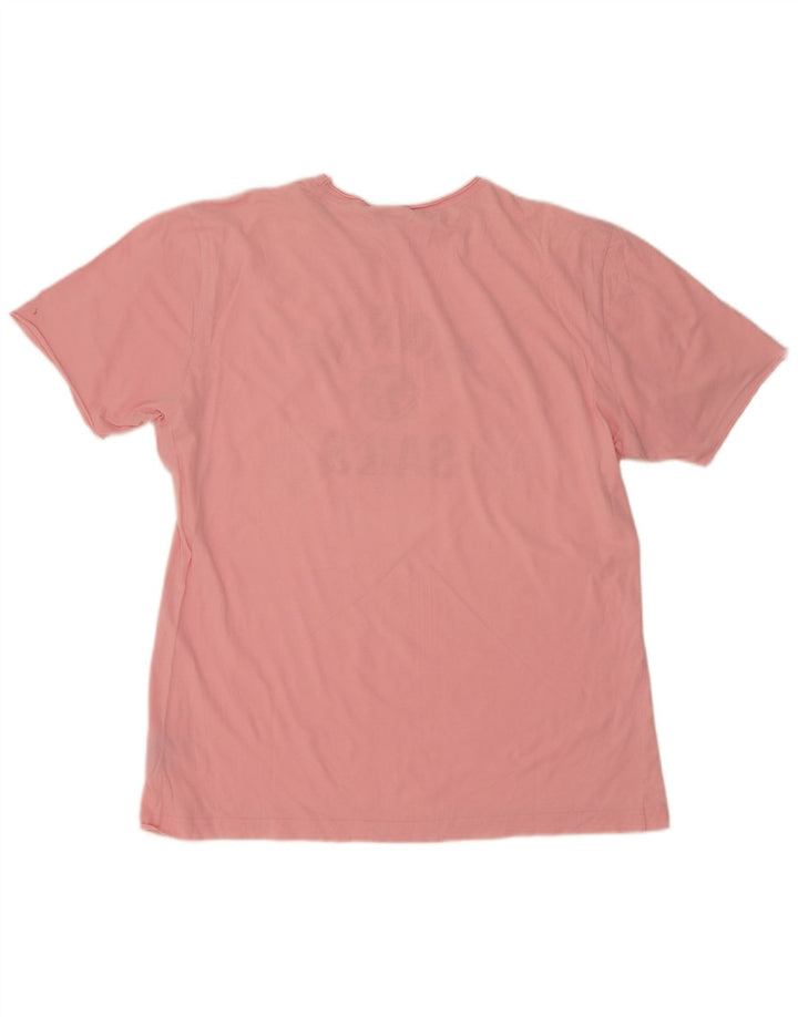 North Sails Mens Graphic T-Shirt Top Large Pink Cotton