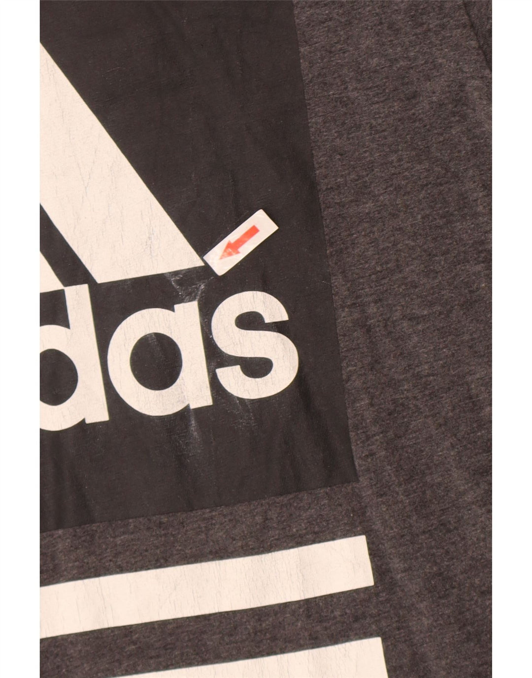 Adidas Mens Graphic T-Shirt Top Medium Grey Flecked Cotton