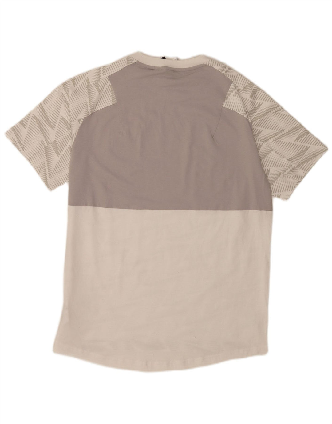 Adidas T-Shirt Homme Blanc Moyen Coton Géométrique