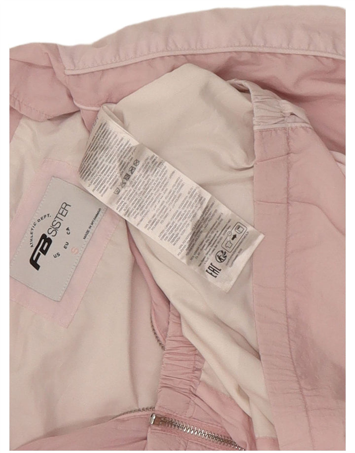 FB Sister Womens Graphic Übergroße Regenjacke UK 10 Small Pink Colourblock