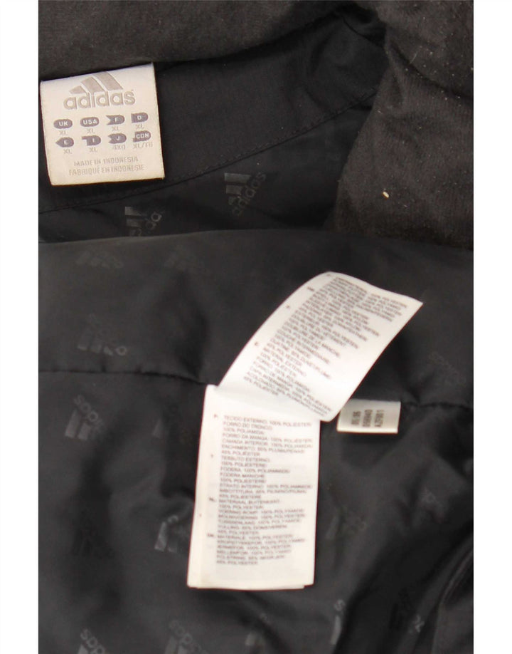 Adidas Mens Padded Jacket UK 42 XL Black Polyester