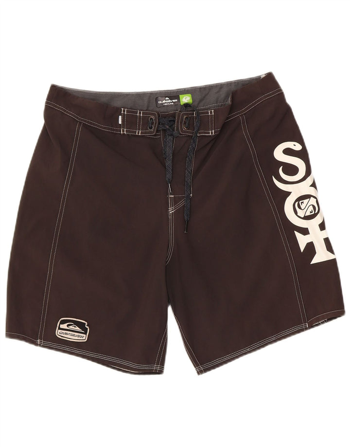 Quiksilver Mens Graphic Swimming Shorts Medium Black Polyester