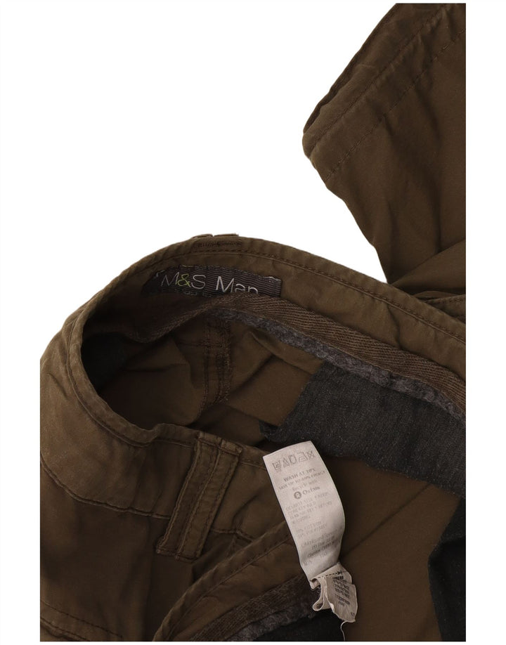 Marks & Spencer Mens Cargo Shorts W38 XL Khaki Cotton