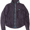 SUPERDRY Womens Quilted Jacket UK 14 Medium Navy Blue Nylon