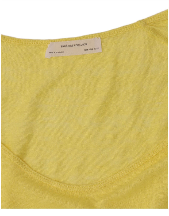 Zara T-Shirt Top UK 12 Medium Gul