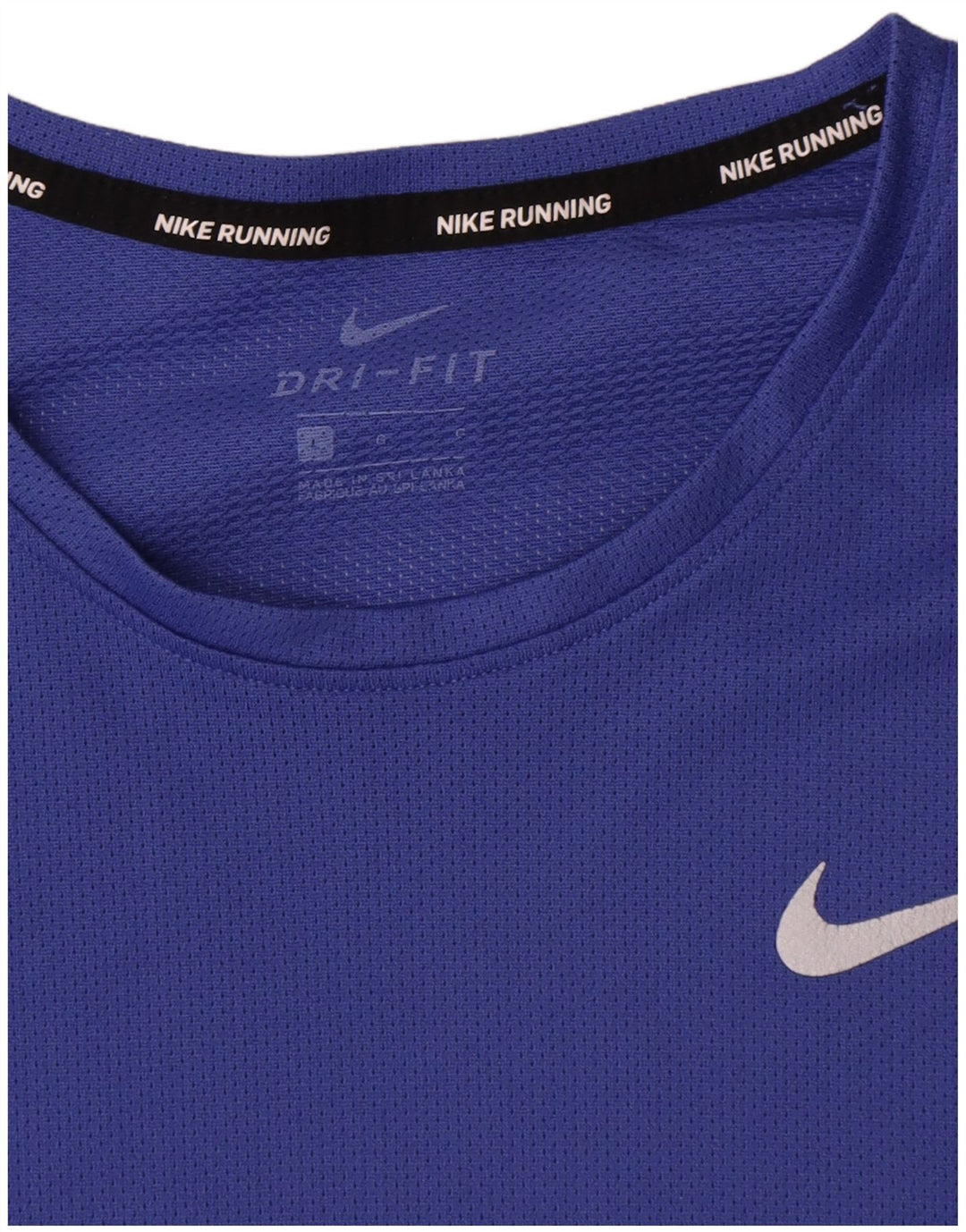 Nike Herre Dri Fit T-Shirt Top Stor Blå Polyester