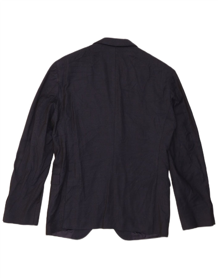 Hugo Boss Mens 2 Button Blazer Jacket EU 46 Small Navy Blue