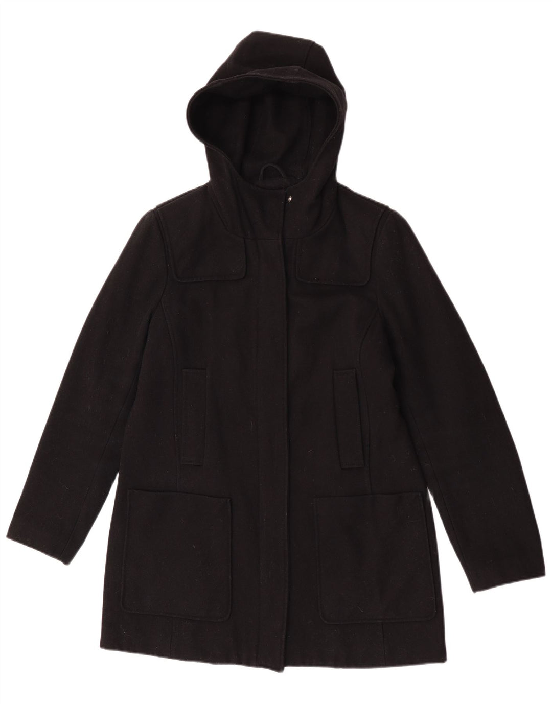 Michael Kors Damen-Parkajacke mit Kapuze, UK 14, mittlere schwarze Wolle