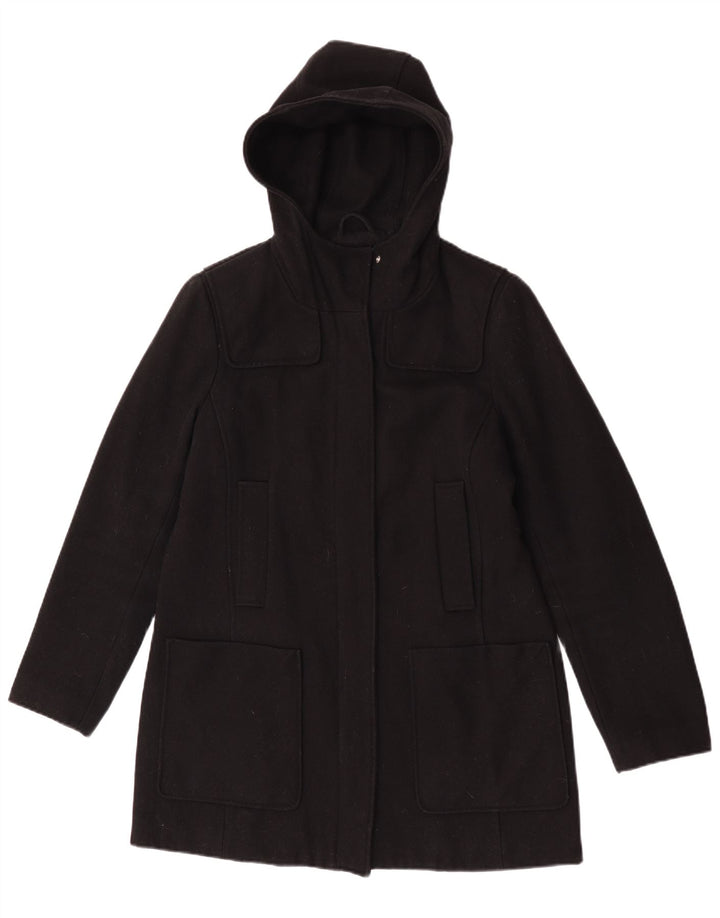 Michael Kors Damen-Parkajacke mit Kapuze, UK 14, mittlere schwarze Wolle