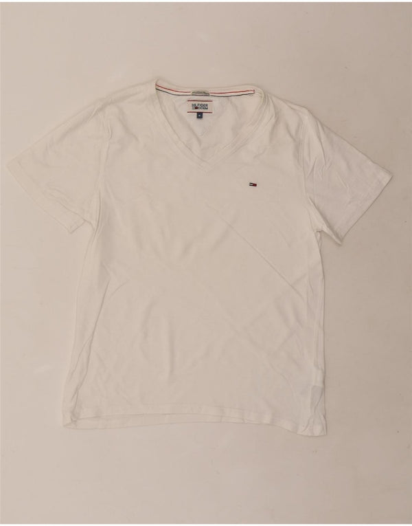 T-shirt da uomo Tommy Hilfiger Top in cotone bianco medio