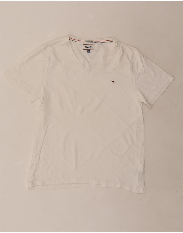 Tommy Hilfiger Herre T-Shirt Top Medium Hvid Bomuld