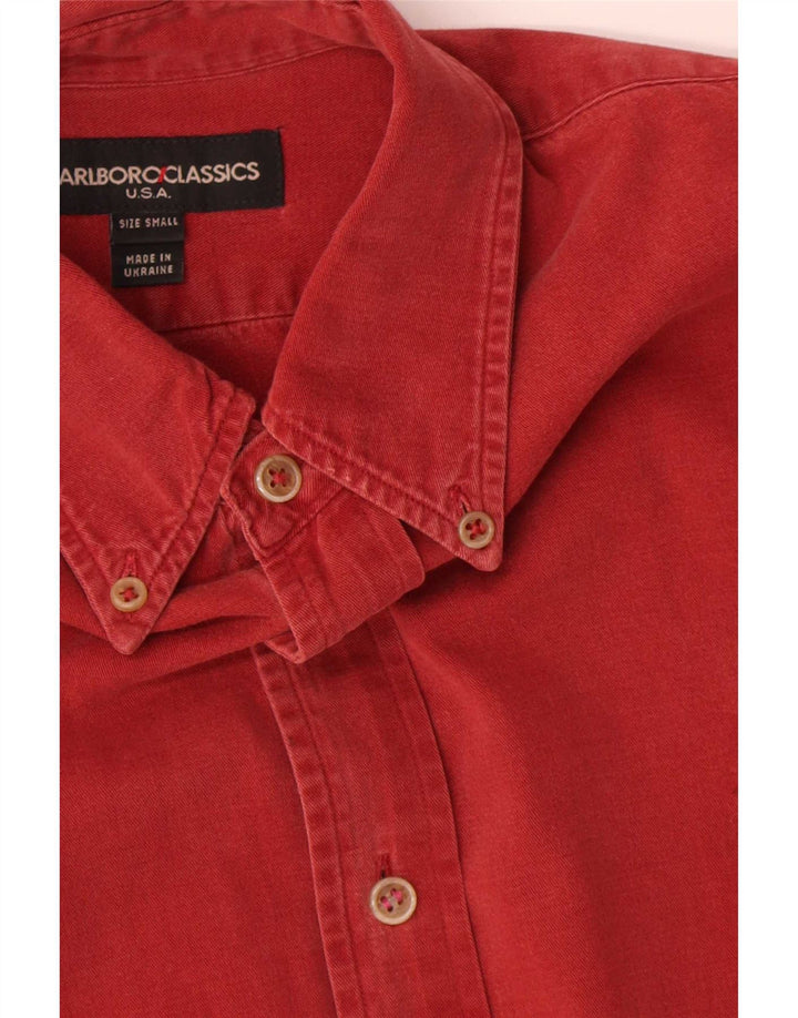Marlboro Classics Mens Shirt Small Red Cotton