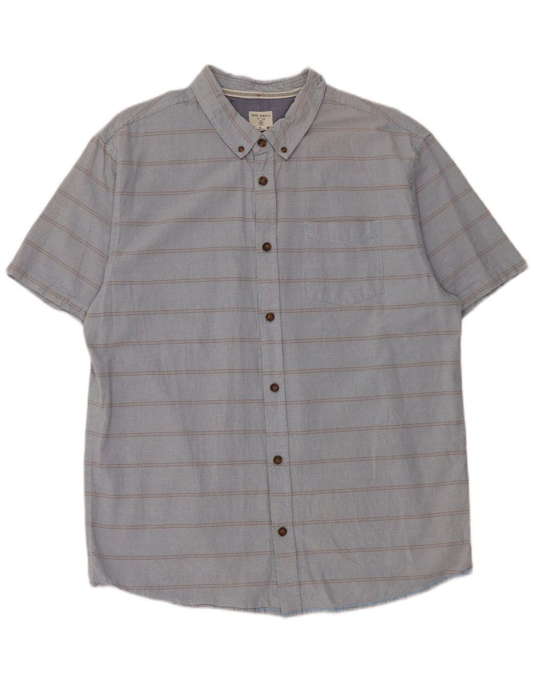 O'Neill Herren Kurzarmhemd XL Blau gestreift