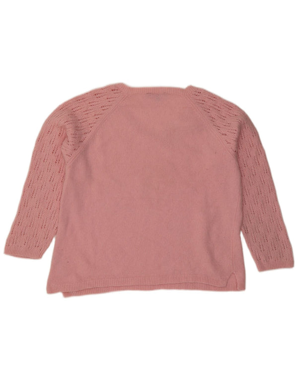 Crew Clothing Pull col V pour femme UK 18 XL Laine Rose