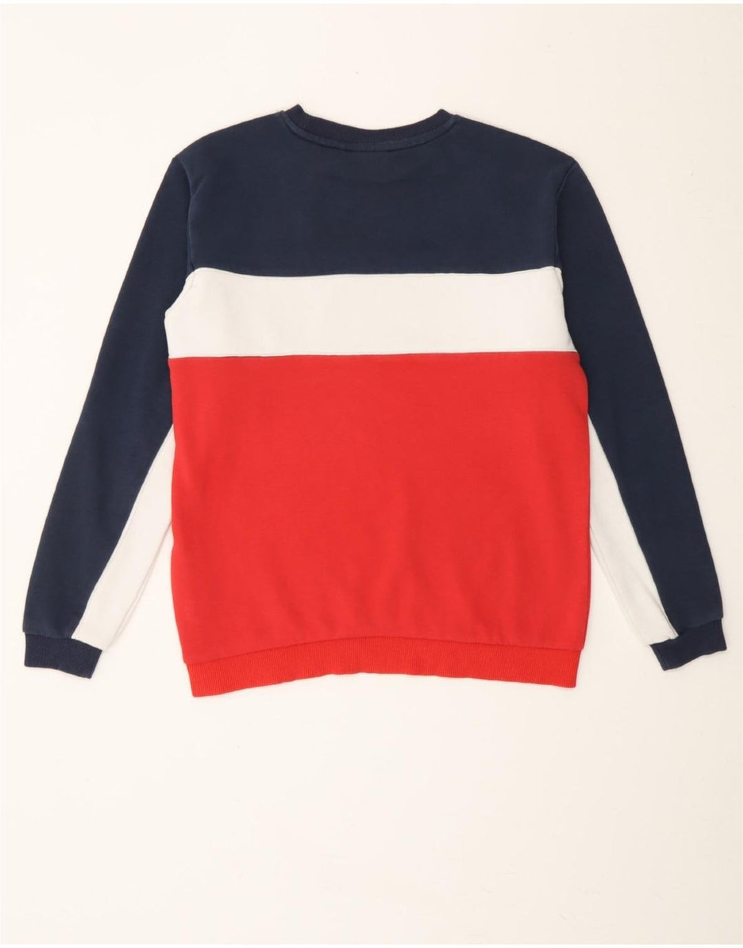 FILA Boys Graphic Sweatshirt Jumper 13-14 Years Multicoloured Colourblock Vintage Fila and Second-Hand Fila from Messina Hembry 