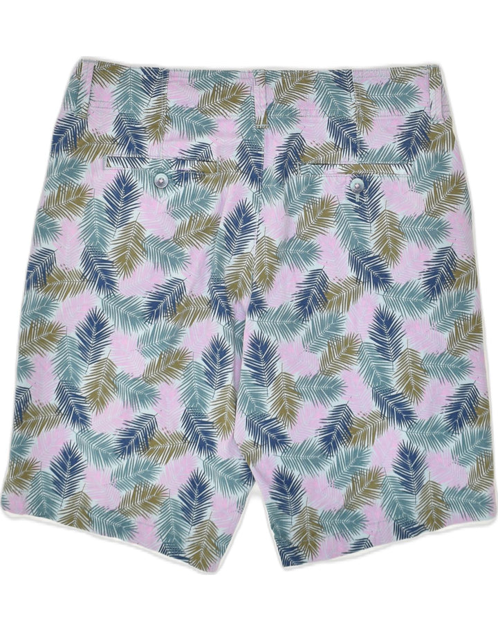 LEE Womens Mid Rise Casual Shorts US 10 Large W34  Blue Floral Cotton | Vintage Lee | Thrift | Second-Hand Lee | Used Clothing | Messina Hembry 