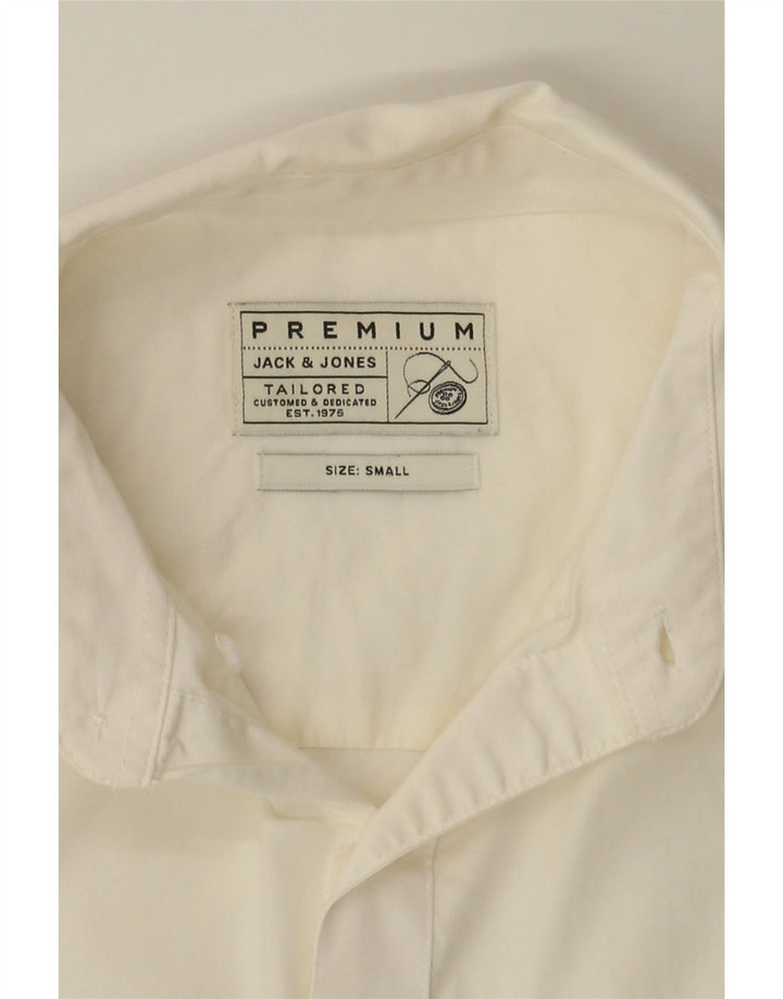 JACK & JONES Mens Tailored Shirt Small White Vintage Jack & Jones and Second-Hand Jack & Jones from Messina Hembry 