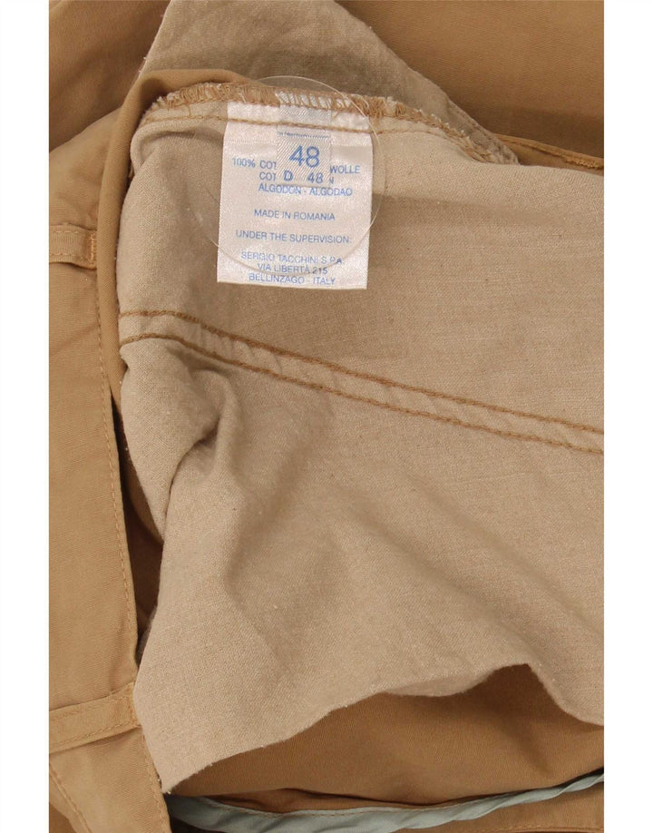 Sergio Tacchini Mens Straight Chino Trousers IT 48 Medium W32 L29 Beige