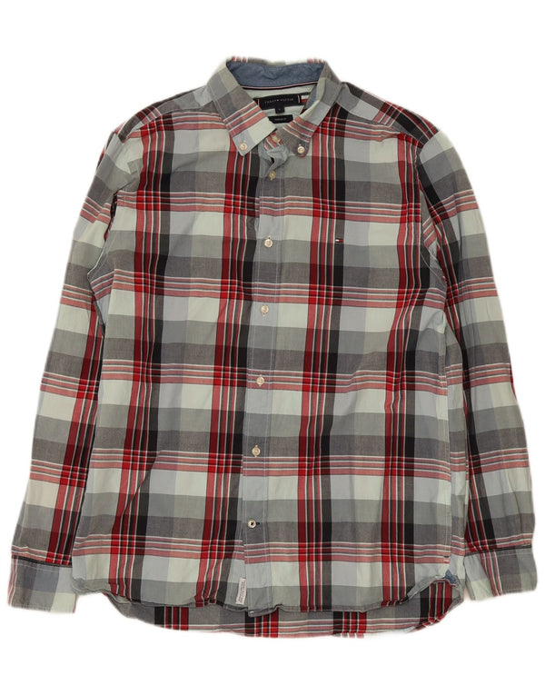Camisa Tommy Hilfiger de corte regular para hombre de algodón a cuadros multicolor grande