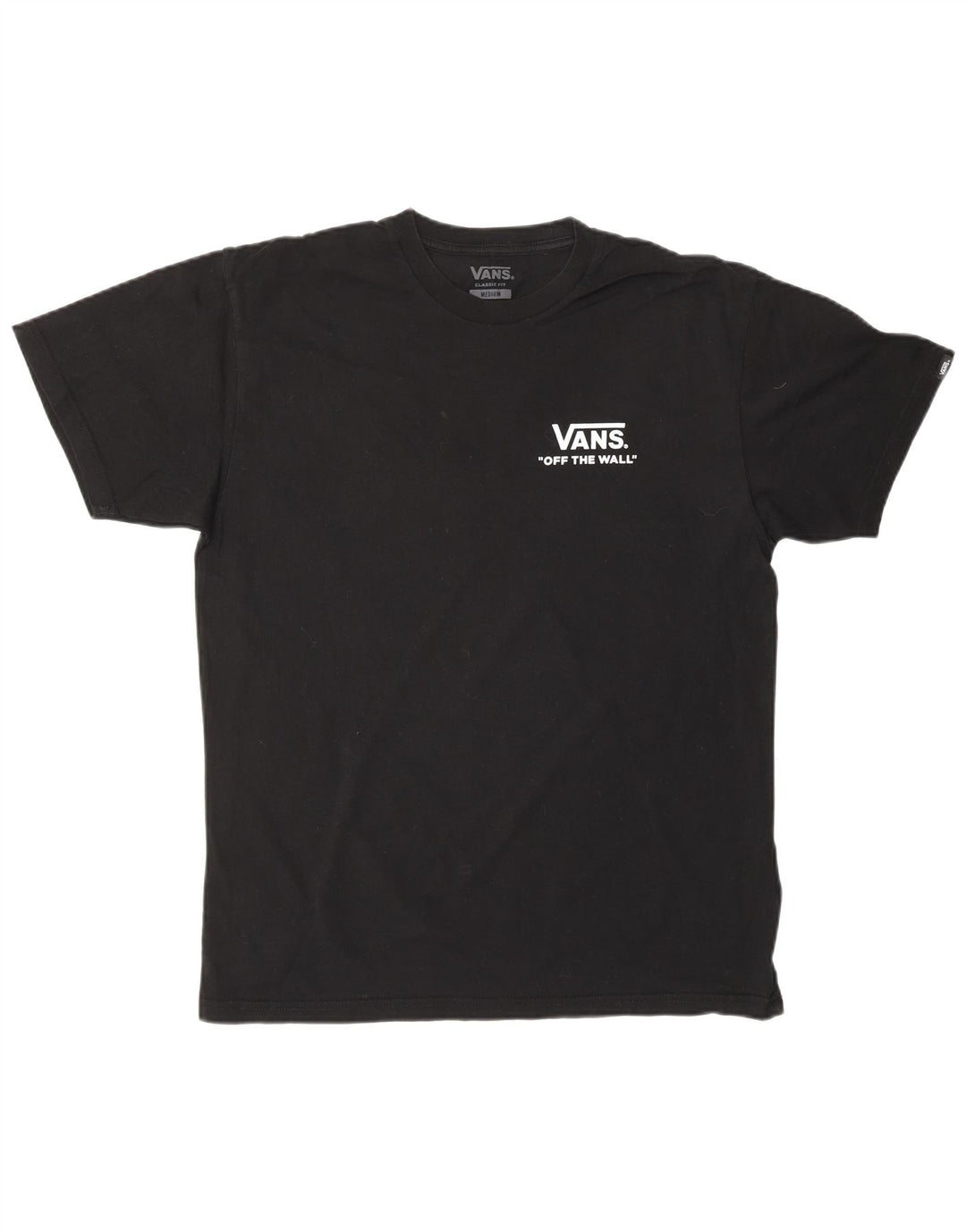 VANS Mens Classic Fit Graphic T-Shirt Top Medium Black Cotton