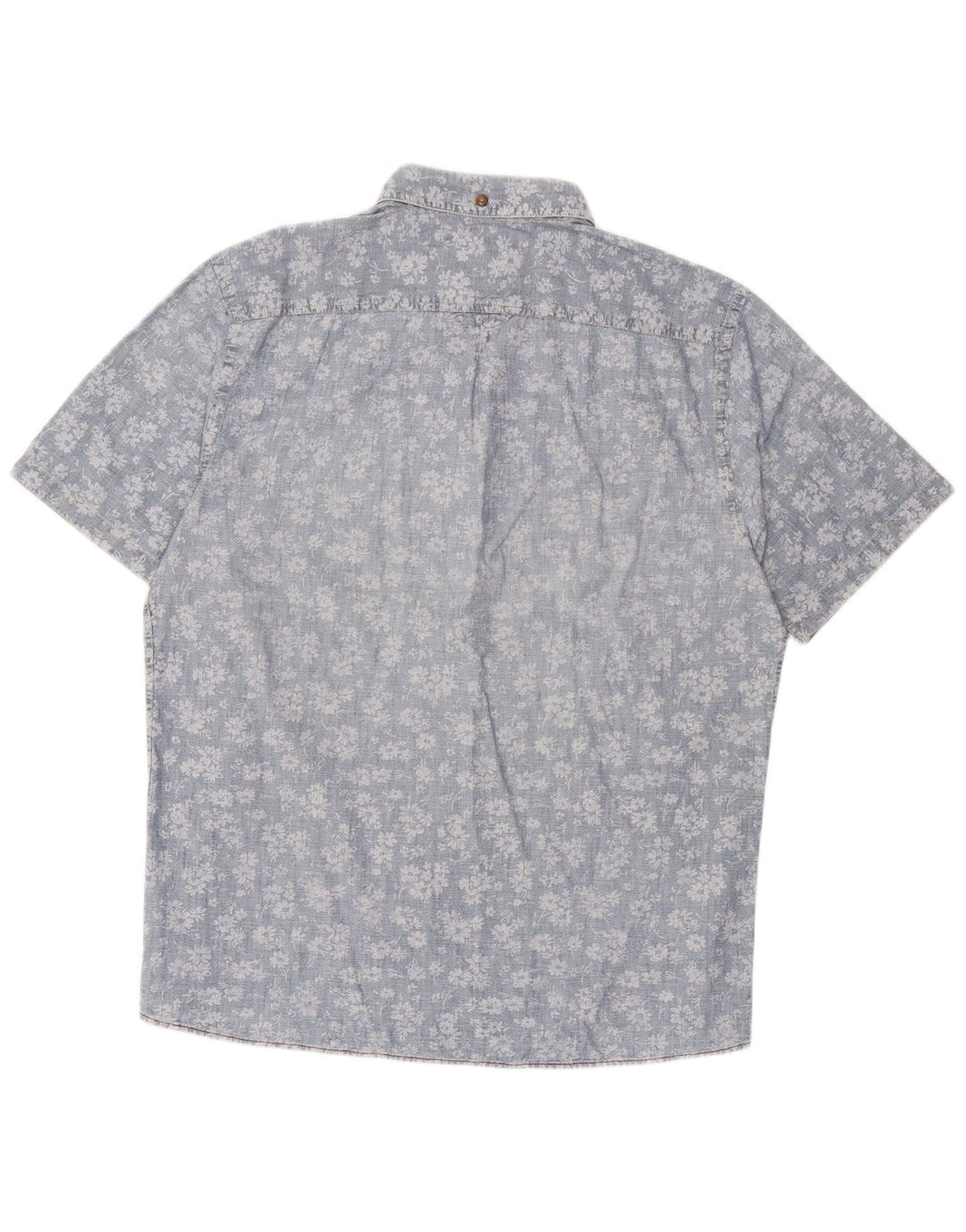 Marlboro Classics Mens Short Sleeve Slim Fit Pullover Shirt 2XL Blue Floral