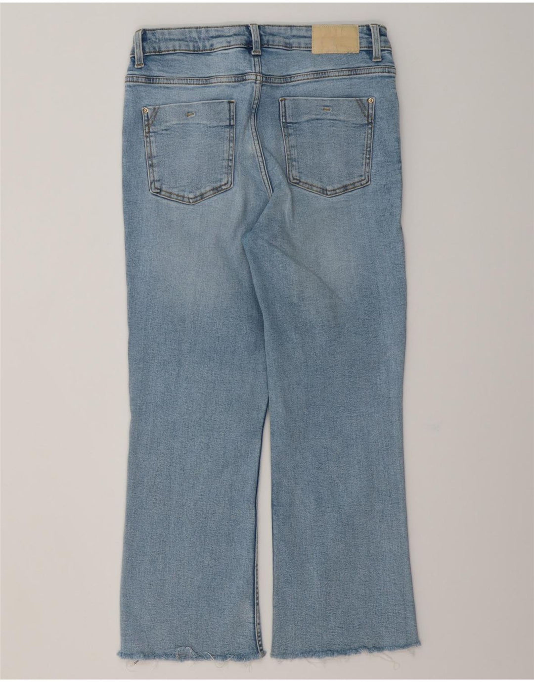 ZARA Womens Crop Bootcut Jeans EU 40 Medium W30 L25 Blue Cotton