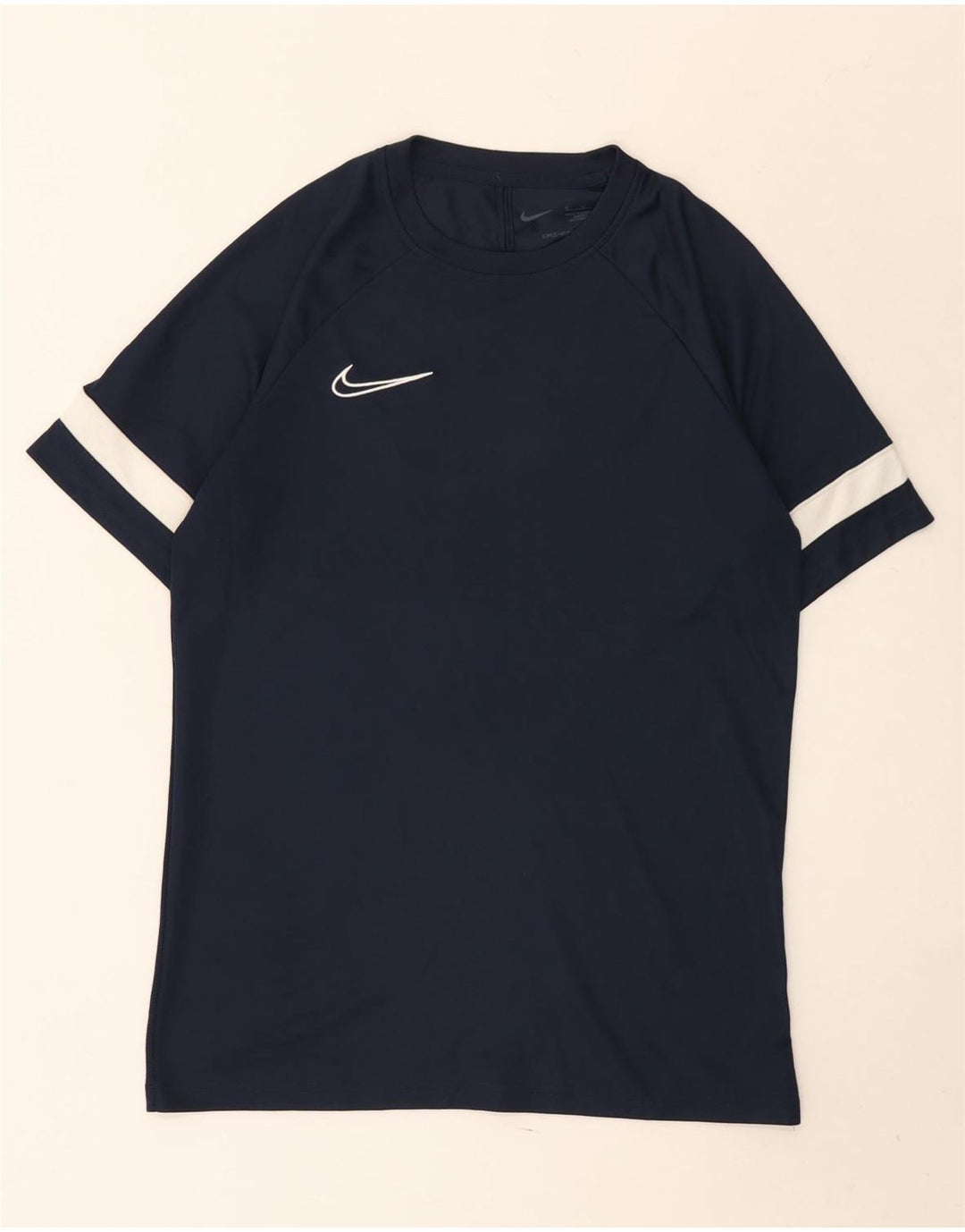 Nike Mens Dri Fit T-Shirt Top Medium Navy Blue Colourblock