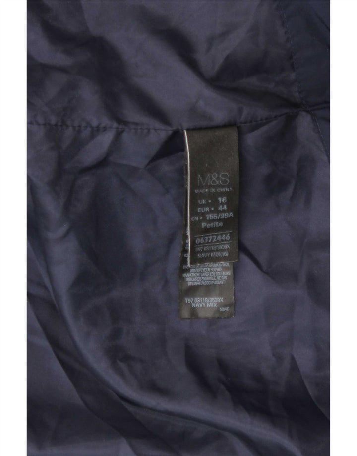 Marks & Spencer Chaqueta acolchada para mujer UK 46 Grande Poliéster azul marino