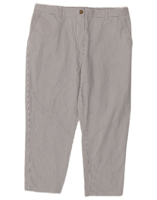 Marks & Spencer Spodnie damskie o kroju slim UK 18 XL W34 L24 Białe paski