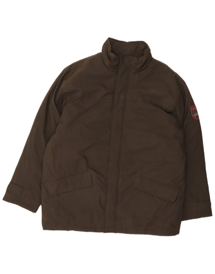 EDDIE BAUER Mens Padded Jacket UK 42 XL Grey Nylon