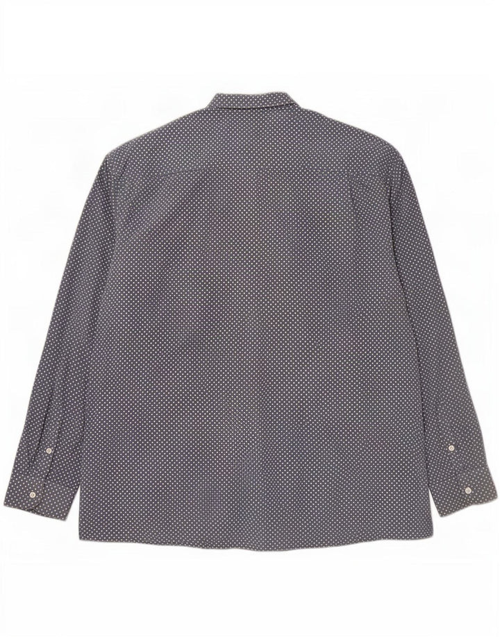 Camicia da uomo Pinguino 3XL cotone a pois blu