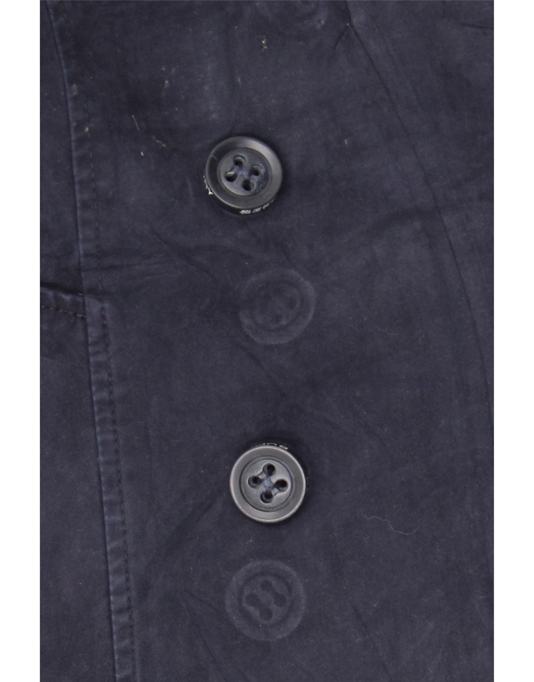 Superdry Womens Pea Coat UK 6 XS Navy Blue Cotton